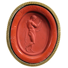 Amethyst. Hermes with lyre