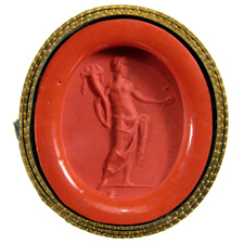 Agate. Figure with cornucopia