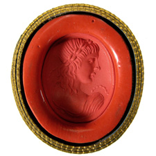 Cornelian. Apollo bust