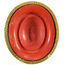 Cinnamon stone. Canopic vase