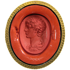 Cornelian.  Bust of youth