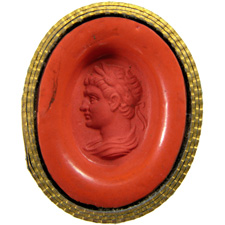 Chalcedony. Bust of man