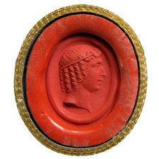 Cornelian. Apollo head