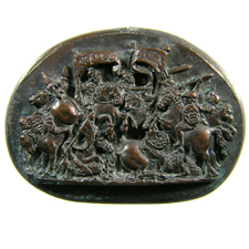 Cameo. Cavalry fight