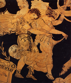 Meidias Painter's name vase - detail