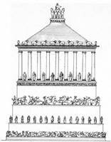 Drawing of Mausoleum reconstruction